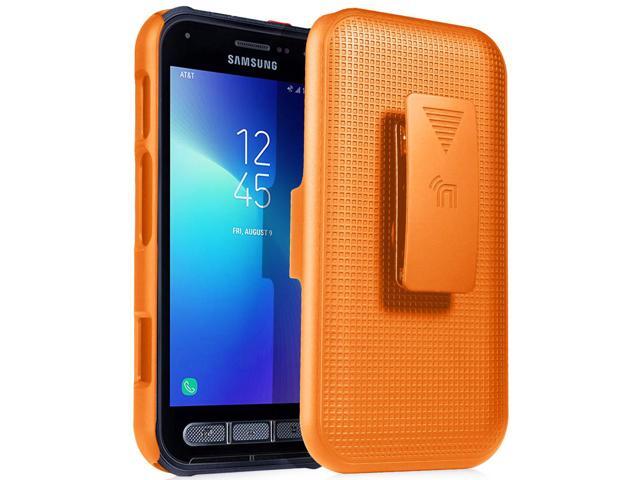 Orange Hard Case Cover and Belt Clip Holster for Samsung Galaxy XCover FieldPro