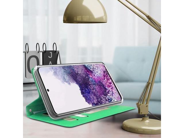 Mint Wallet Case Credit Card Slot Cover Lanyard Strap for Samsung Galaxy Note 20