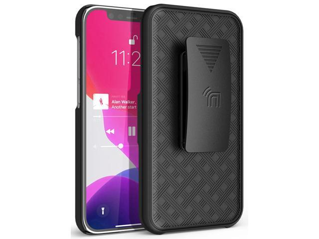 Black Case Kickstand Cover + Belt Clip Holster Holder for Apple iPhone 12 Mini