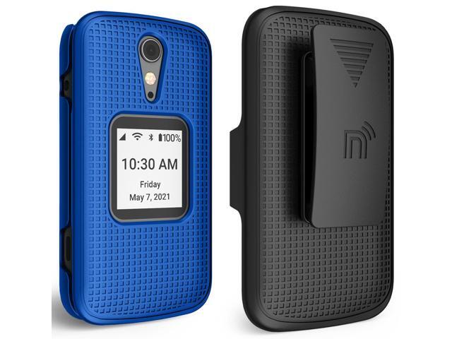 Cobalt Blue Hard Case Cover Belt Clip Holster for Lively Jitterbug Flip 2 Phone