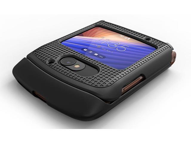 Black Grid Case Slim Cover Hard Shell for Motorola RAZR 5G Flip Phone (2020)