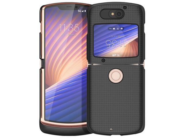 Black Grid Case Slim Cover Hard Shell for Motorola RAZR 5G Flip Phone (2020)