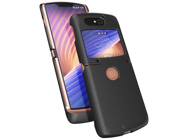 Black Grid Case Slim Cover Hard Shell for Motorola RAZR 5G Flip Phone (2020)