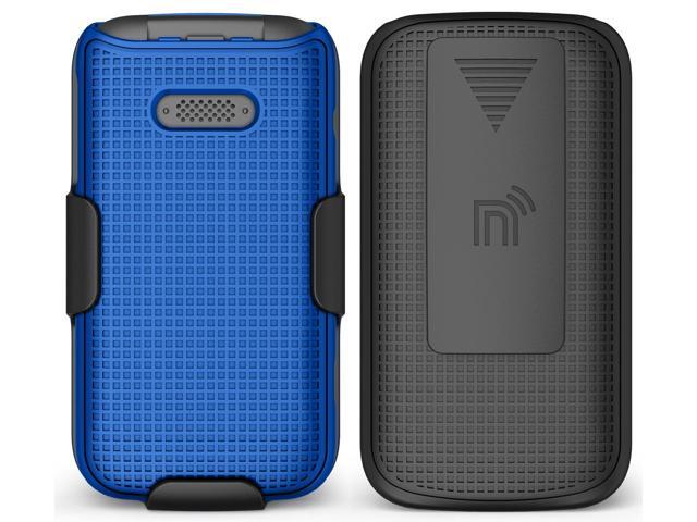 Cobalt Blue Hard Case Cover Belt Clip Holster for Lively Jitterbug Flip 2 Phone