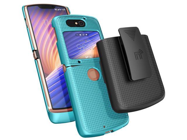 Teal Mint Hard Case Cover and Belt Clip for Motorola RAZR 5G Flip Phone (2020)