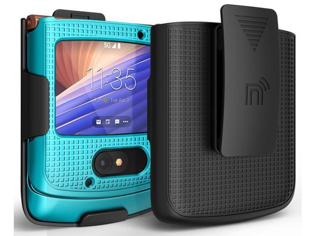 Teal Mint Hard Case Cover and Belt Clip for Motorola RAZR 5G Flip Phone (2020)