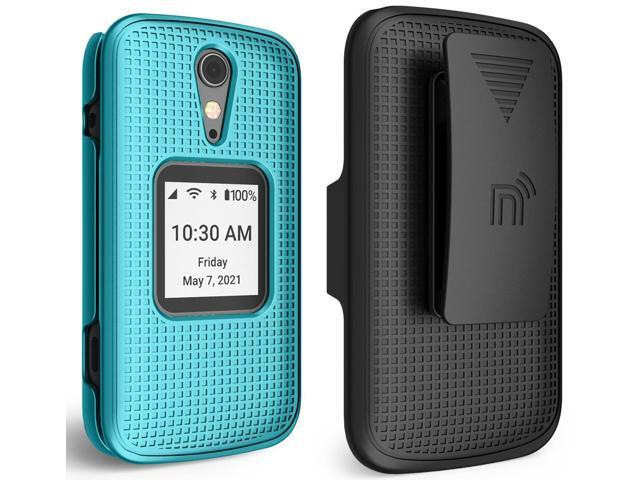 Teal Mint Case Cover and Belt Clip Holster for Lively Jitterbug Flip 2 Phone