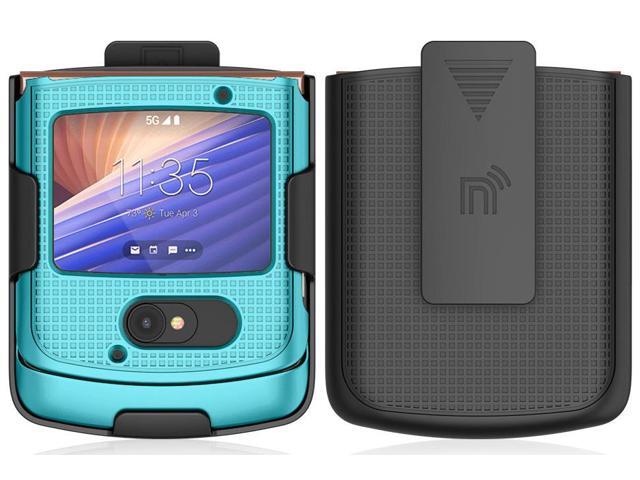 Teal Mint Hard Case Cover and Belt Clip for Motorola RAZR 5G Flip Phone (2020)