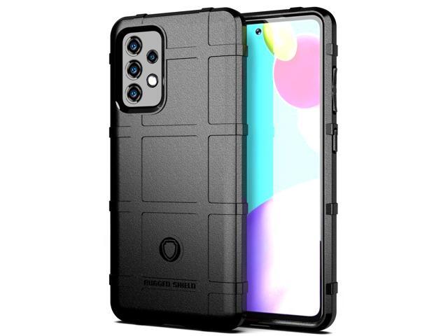Black Tactical Rugged Shield Case Flexible Matte Cover for Samsung Galaxy A52 5G