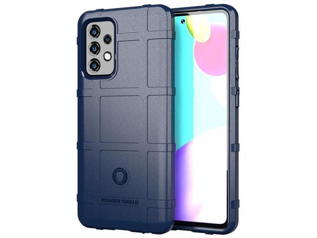 Navy Blue Tactical Rugged Shield Case Flexible Cover for Samsung Galaxy A52 5G