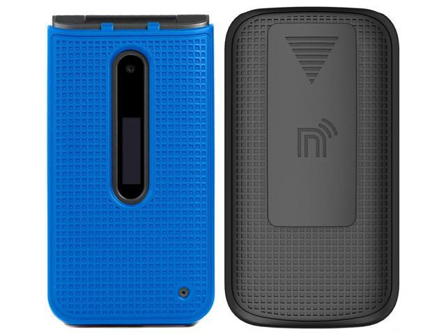 Cobalt Blue Hard Case Cover and Belt Clip for LG Wine 2 LTE Flip Phone (LM-Y120)