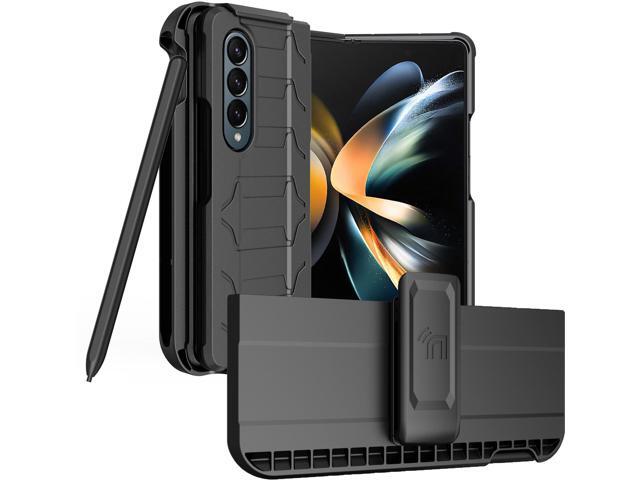 Case Cover Holster Belt Clip S Pen Holder for Samsung Galaxy Z Fold 4 5G - Black