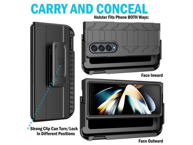 Case Cover Holster Belt Clip S Pen Holder for Samsung Galaxy Z Fold 4 5G - Black