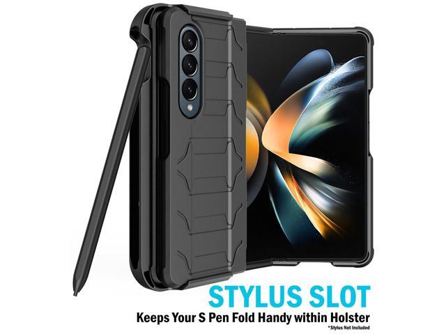 Case Cover Holster Belt Clip S Pen Holder for Samsung Galaxy Z Fold 4 5G - Black