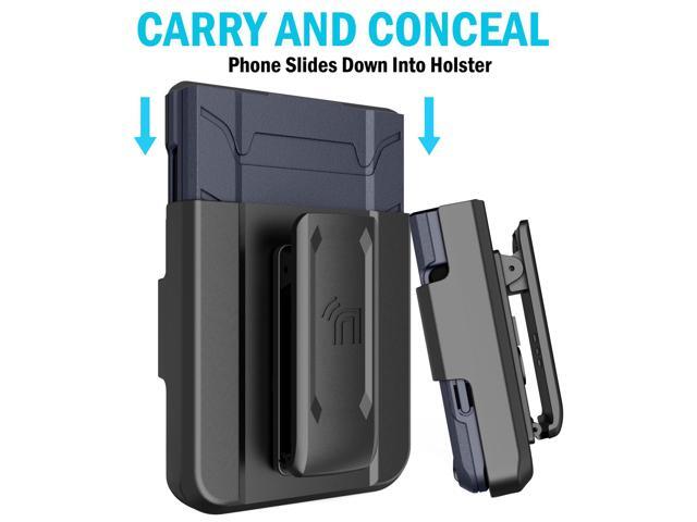 Tough Phone Case Cover and Belt Clip Holder for Samsung Galaxy Z Flip4 5G - Navy