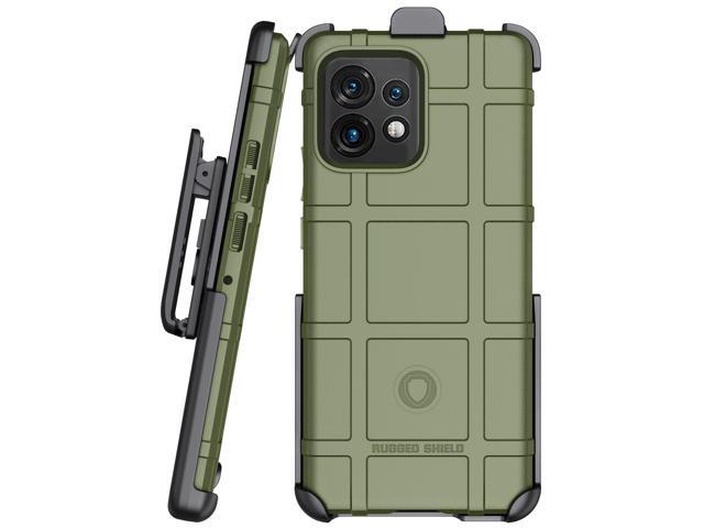 Olive OD Green Rugged Case and Belt Clip for Motorola Edge Plus 2023