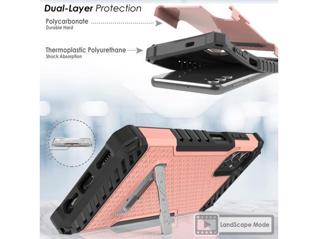 Rugged Anti-Shock Case Kickstand/Strap for Galaxy A04s, A04, M13, A32 5G - Pink