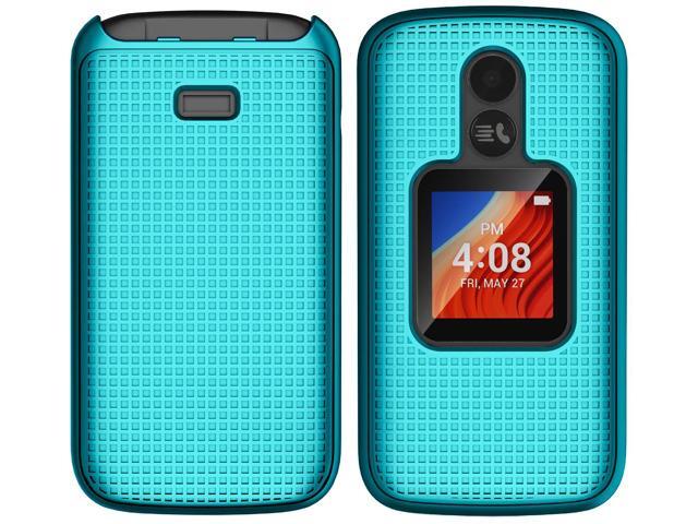 Teal MInt Textured Hard Case Cover for Alcatel TCL Flip 2 Phone (T408DL)