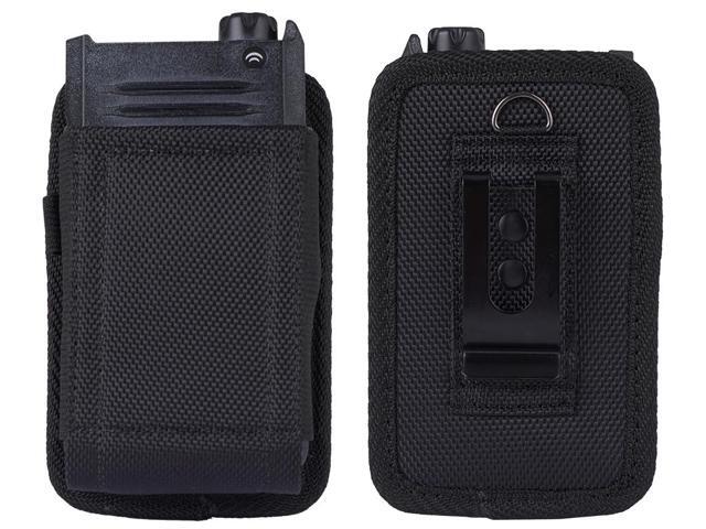 Black Canvas Case Pouch Belt Clip Harness for Siyata SD7, Rapid Radios