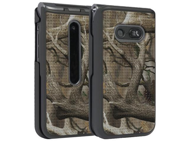 Outdoor Camo Tree Real Woods Case Cover for LG Wine 2 LTE Flip Phone (LM-Y120)