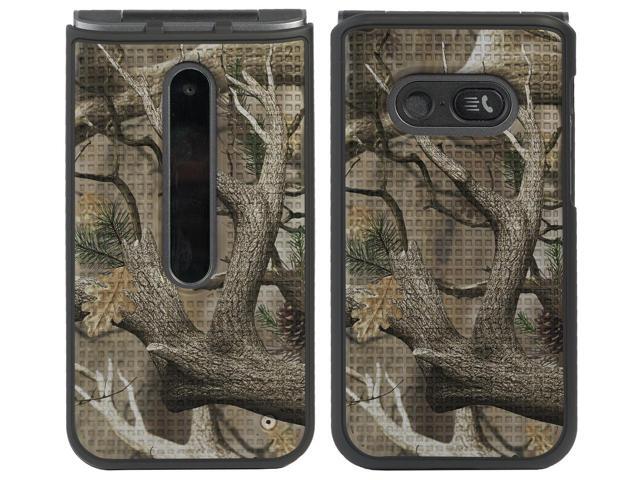 Camo Tree Real Woods Case and Belt Clip for LG Classic Flip Phone (L125DL)