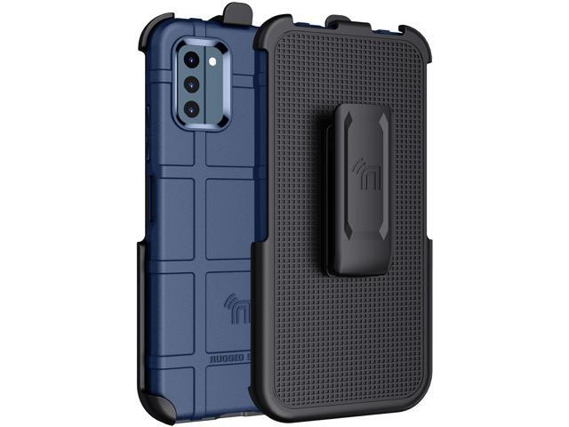 Special Ops Rugged Case and Belt Clip Holster for Nokia C300 Phone - Navy Blue