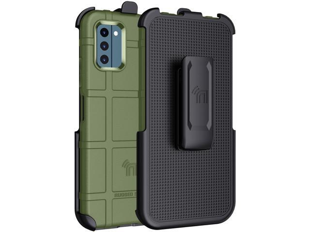 Special Ops Rugged Case and Belt Clip Holster for Nokia C300 Phone - Olive Green