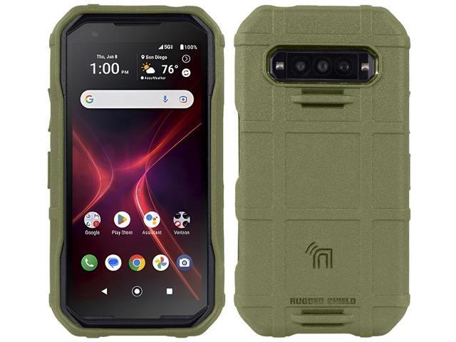 Rugged Case + Hand Strap + Belt Clip for Kyocera DuraForce Pro 3 - Olive Green