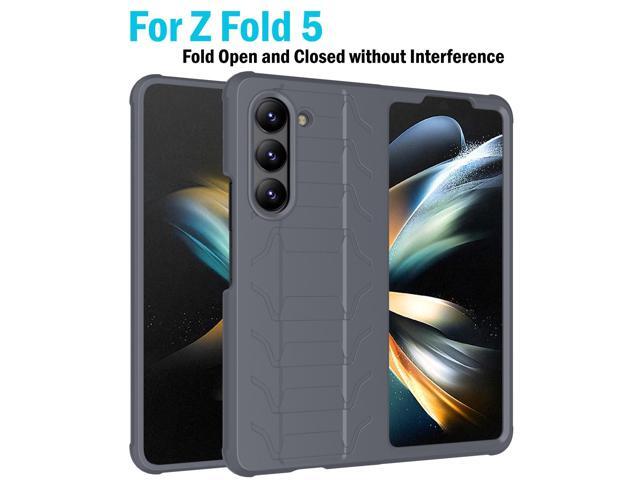 Tough Case and Belt Clip with Pen Holder for Samsung Galaxy Z Fold 5 2023 - Gray