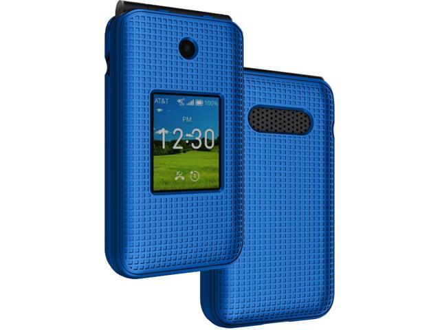 Cobalt Blue Textured Hard Case Phone Cover for AT & T Cingular Flex 2 (Debut Flex)