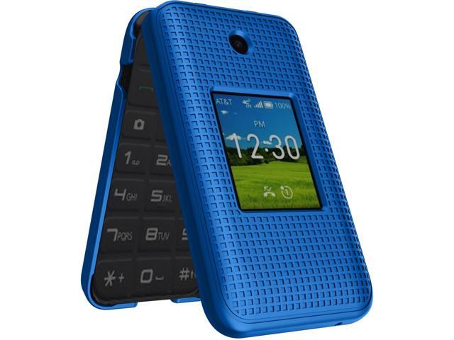 Cobalt Blue Textured Hard Case Phone Cover for AT & T Cingular Flex 2 (Debut Flex)