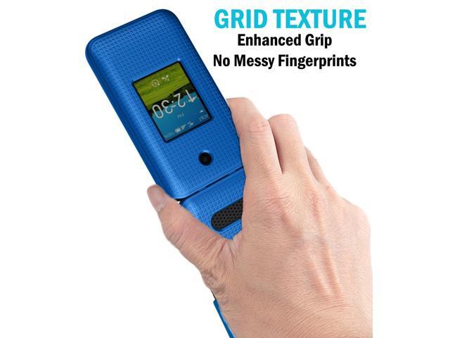 Cobalt Blue Textured Hard Case Phone Cover for AT & T Cingular Flex 2 (Debut Flex)