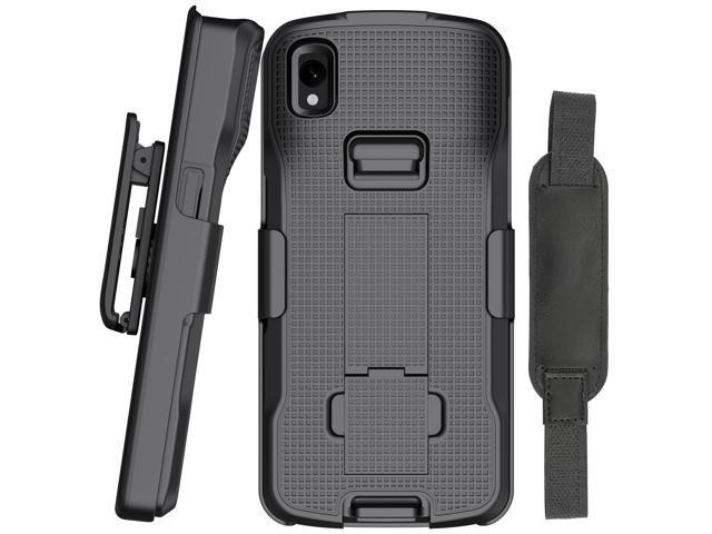 Black Case + Hand Strap + Belt Clip Holster for Zebra TC22 TC27 Mobile Scanner