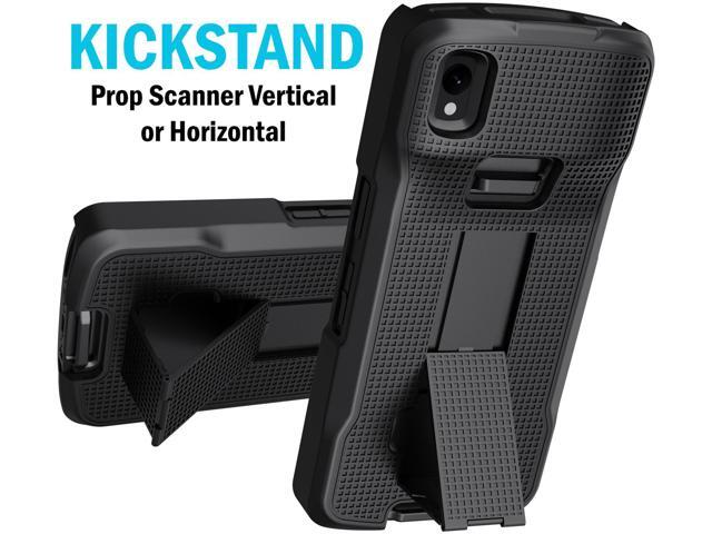 Black Textured Slim Hard Case Cover Kickstand for Zebra TC22 TC27 Mobile Scanner