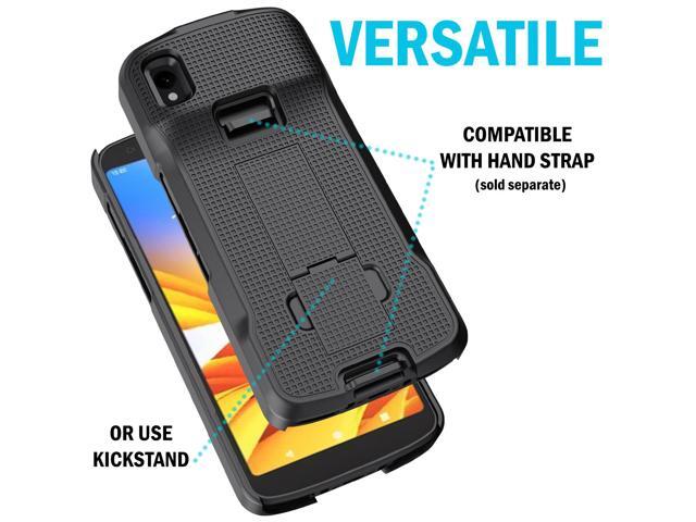 Black Textured Slim Hard Case Cover Kickstand for Zebra TC22 TC27 Mobile Scanner