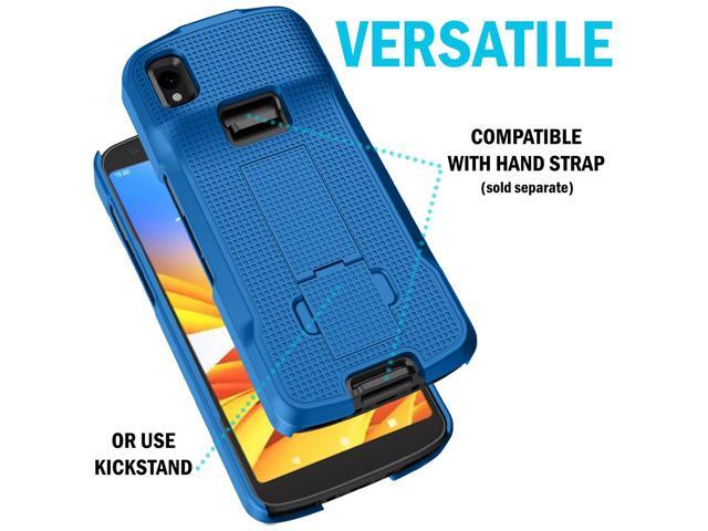 Cobalt Blue Textured Slim Hard Case Cover Stand for Zebra TC22 TC27 Scanner