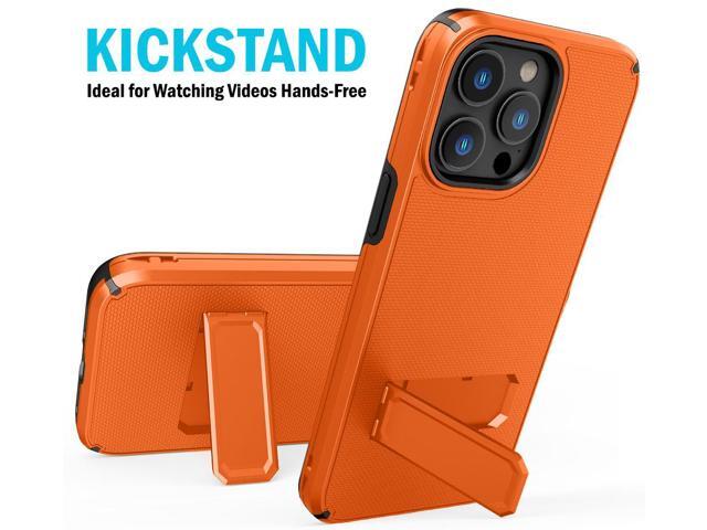 Hybrid Case w/ Stand and Belt Clip Holster Combo for iPhone 15 Pro Max - Orange