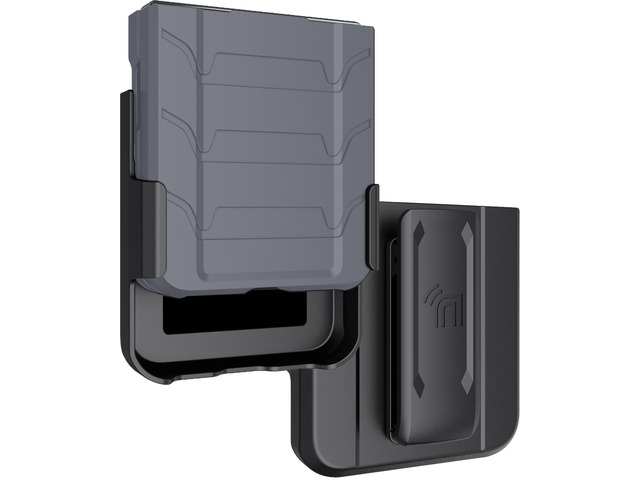 Hybrid Phone Case and Belt Clip Holster for Galaxy Z Flip 5 5G SM-F721 - Gray