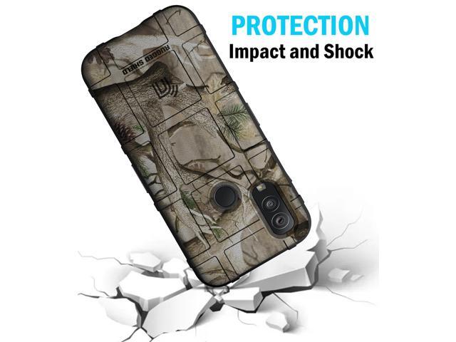 Outdoor Camo Tree Real Woods Rugged Shield Case Cover for Kyocera DuraSport 5G