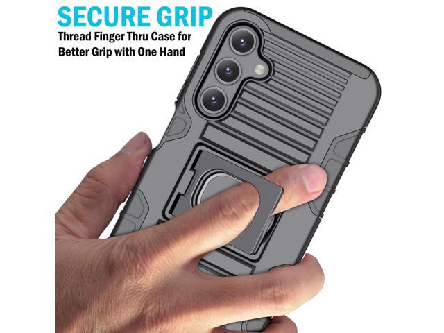 Rugged Case with Stand Belt Clip Holster Combo Samsung Galaxy A15 5G - Black