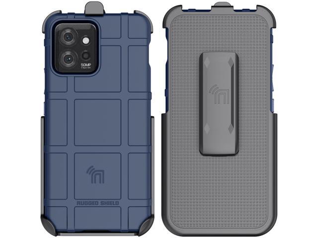 Rugged Case and Belt Clip Holster for Motorola ThinkPhone 2023 - Navy Blue
