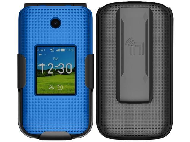 Hard Case and Belt Clip for Cingular Flex 2 Flip Phone (Debut Flex) - Blue