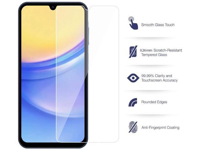 2X Tempered Glass Screen Protector 9H Crack Saver for Samsung Galaxy A15 5G, A25