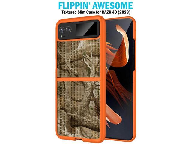 Orange Camouflage Hard Case Camo Cover for Motorola RAZR 2023 (aka RAZR 40)
