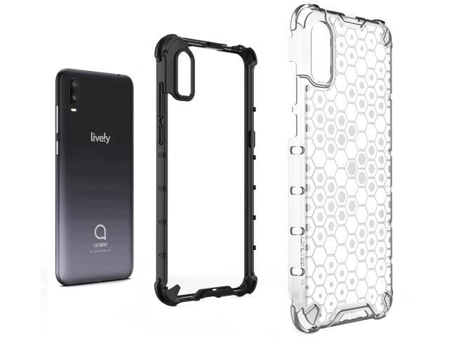 Frosted Clear Honeycomb Hybrid Case Cover for Lively Jitterbug Smart 3 Phone