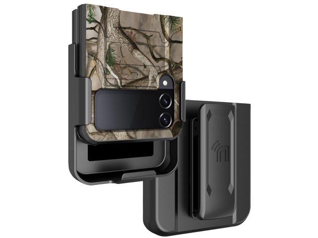 Rugged Case and Belt Clip Holster for Galaxy Z Flip 4 5G - Outdoor Camo Tree
