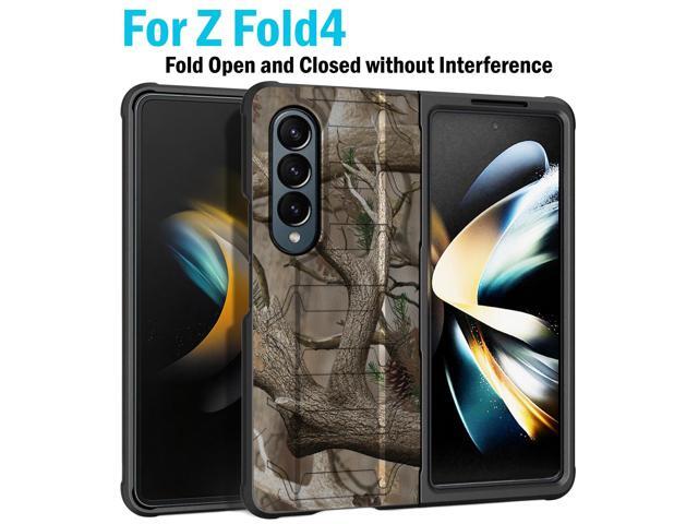 Rugged Case Holster Belt Clip for Samsung Galaxy Z Fold 4 - Outdoor Camo Tree