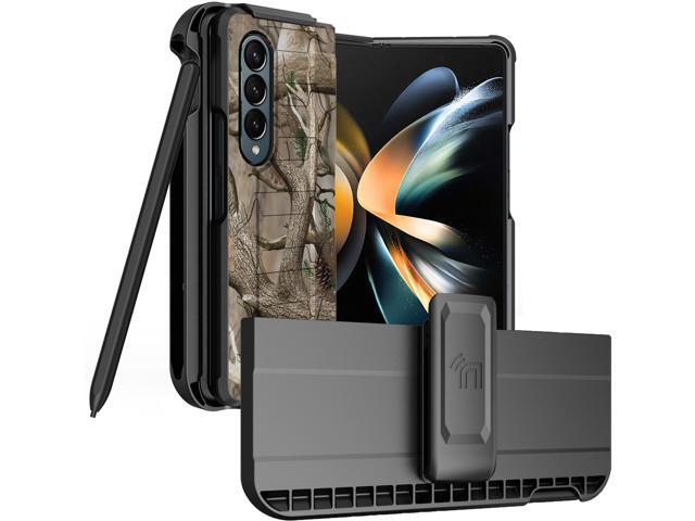 Rugged Case Holster Belt Clip for Samsung Galaxy Z Fold 4 - Outdoor Camo Tree