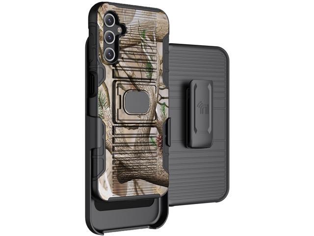 Camo Tree Real Woods Case and Belt Clip Holster for Samsung Galaxy A14 5G Phone