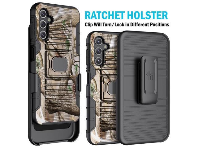 Camo Tree Real Woods Case and Belt Clip Holster for Samsung Galaxy A14 5G Phone